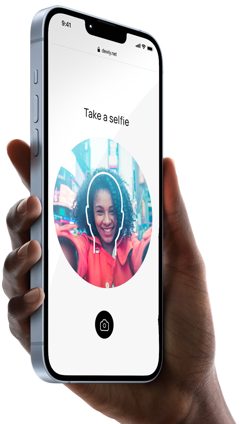 sign a document with a selfie